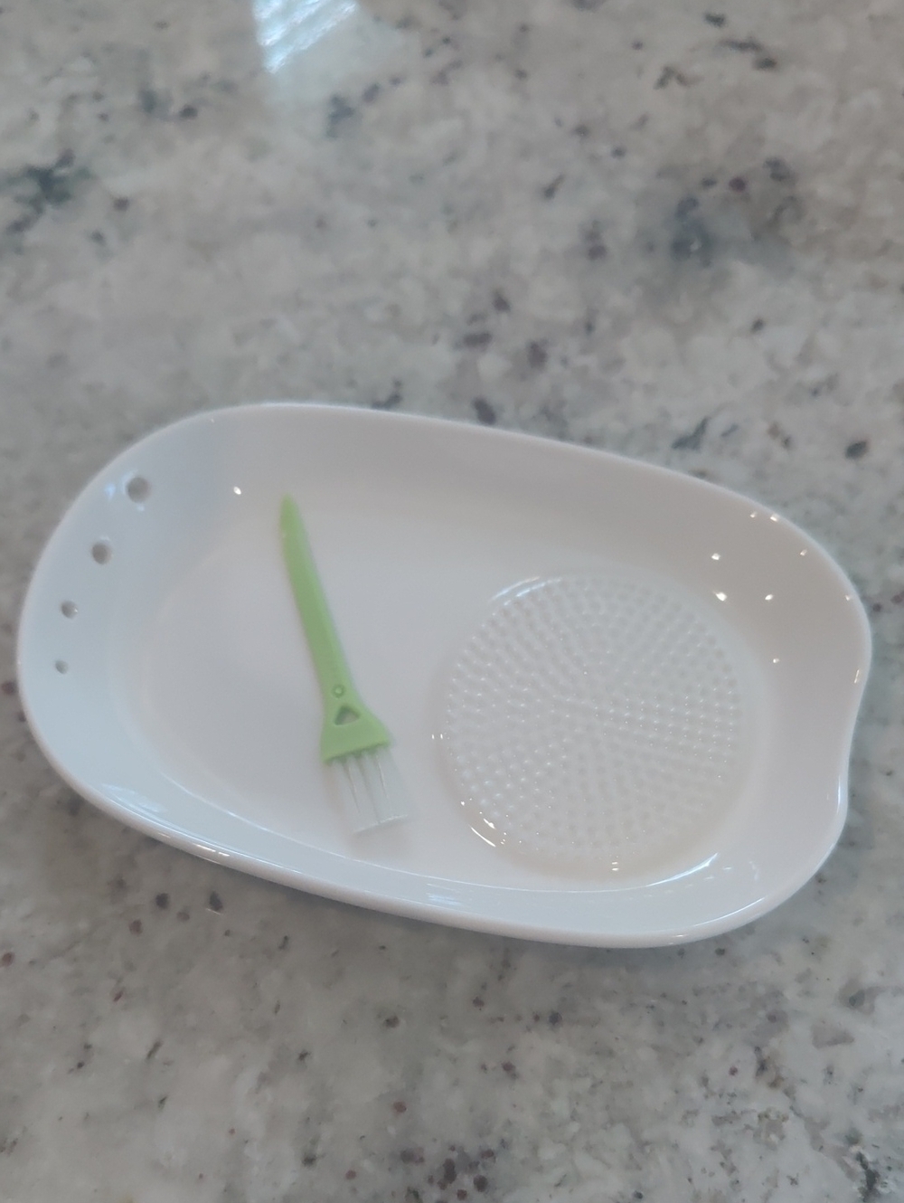 3 In 1 Ceramic Grater Spoon Rest Ginger Grater Herb Stripper With Mini Brush Y2K